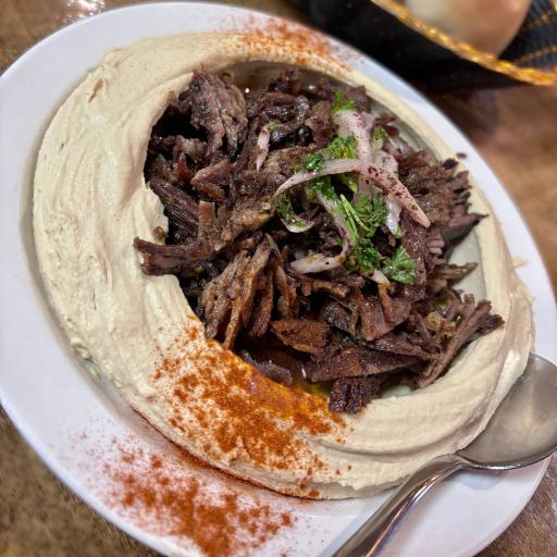 Hummus with Beef Shawarma
